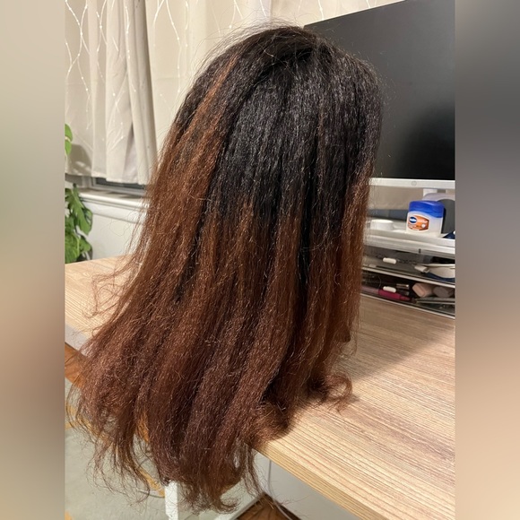 Kinky Straight Half Wig Human Hair 20-Inch - Picture 6 of 7